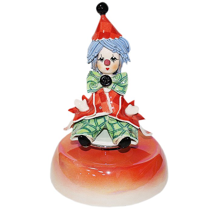 Статуэтка из фарфора музыкальная Клоун в колпаке