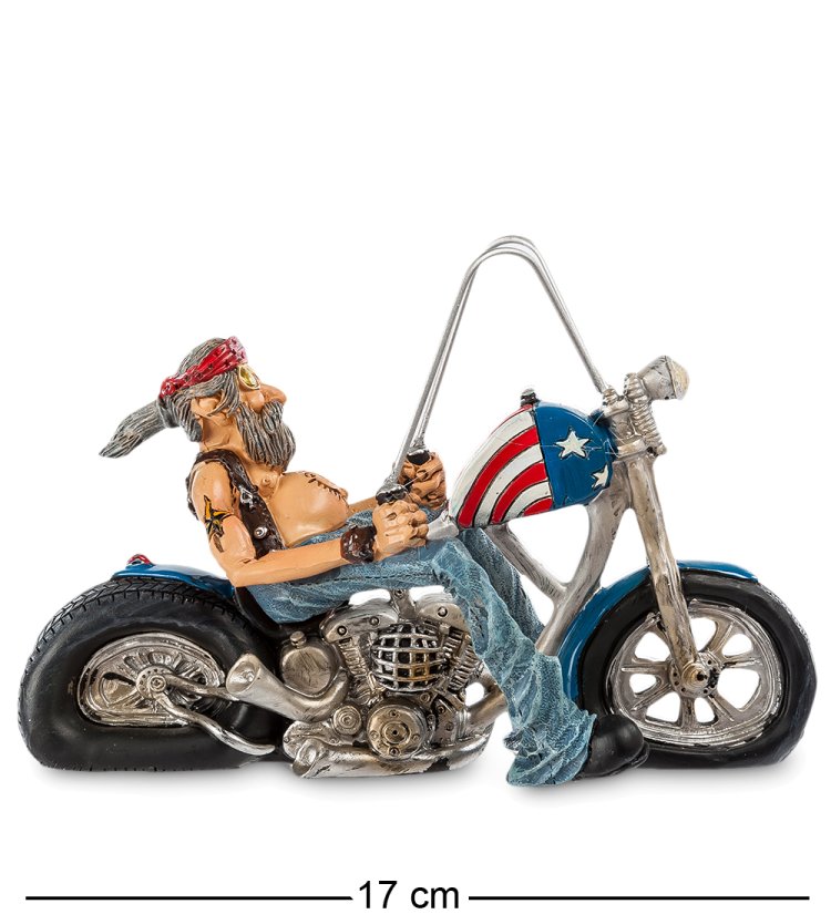 Фигурка Байкер - Ретро-Мотоцикл The Comical World of Stratford RV- 30, вид профиль