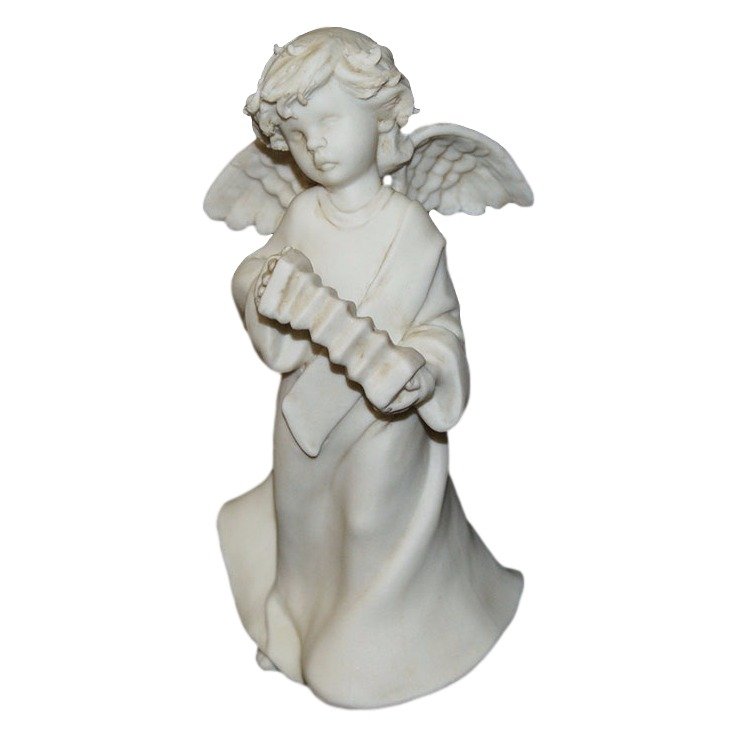 Фарфоровая музыкальная статуэтка Ангел с гармошкой