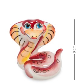 Фигурка Змея Ксюша Цветная гжель