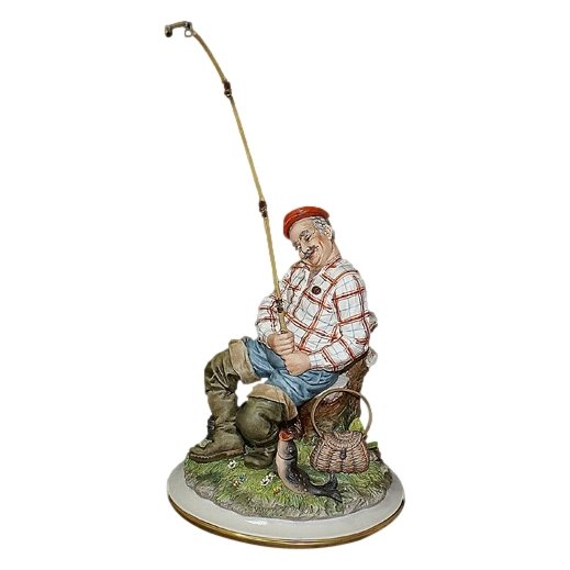 Статуэтка из фарфора Рыбалка