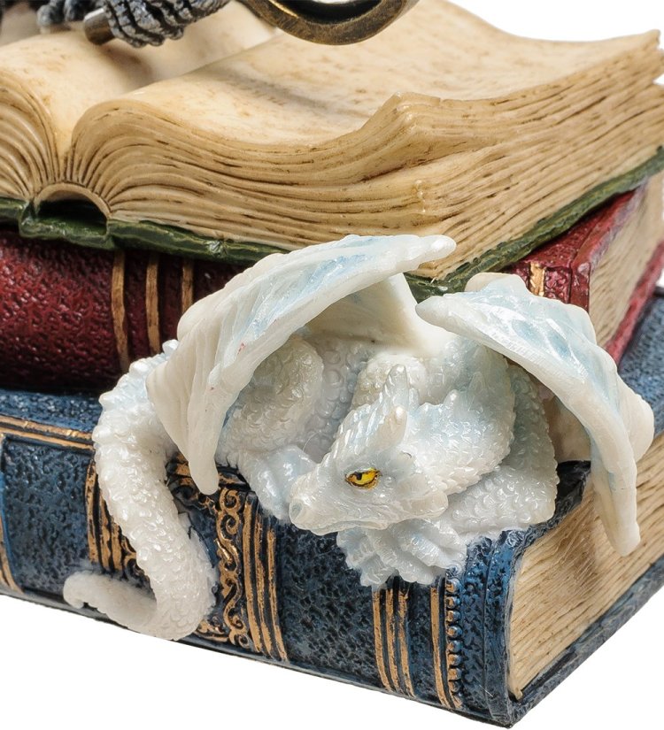 Шкатулка Дракон на книгах Veronese WS-844, фотография крупным планом 1