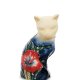 Статуэтка из фарфора Кошечка с красным цветком Pavone JP-11/24