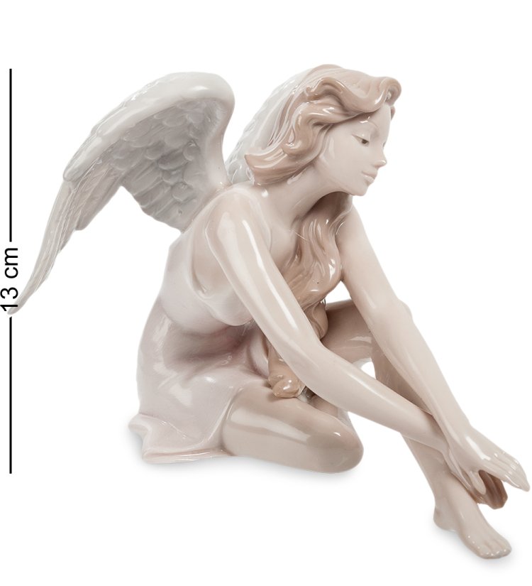 Статуэтка из фарфора Девушка Ангел сидит на ноге Pavone JP-10/ 4