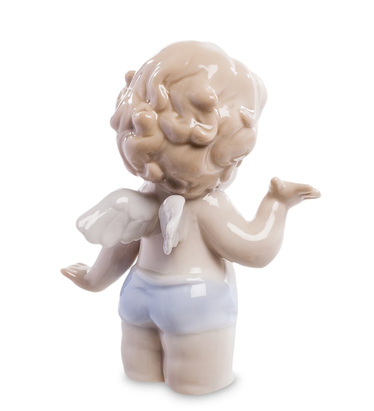 Статуэтка из фарфора Возмущенный Ангелочек карапуз Pavone JP-34/ 8, фотография со спины