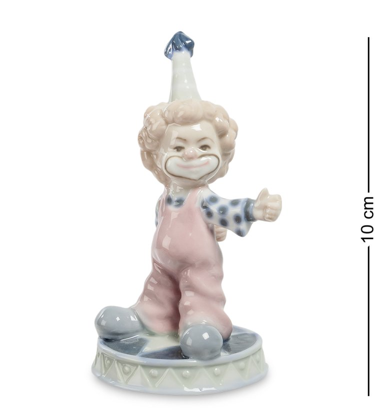 Статуэтка из фарфора Маленький клоун указатель Pavone JP-19/9