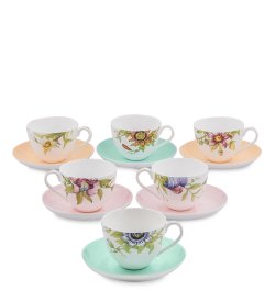 Чайный набор на 6 персон из фарфора Сады Примадонны