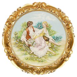 Барельеф из фарфора На лугу