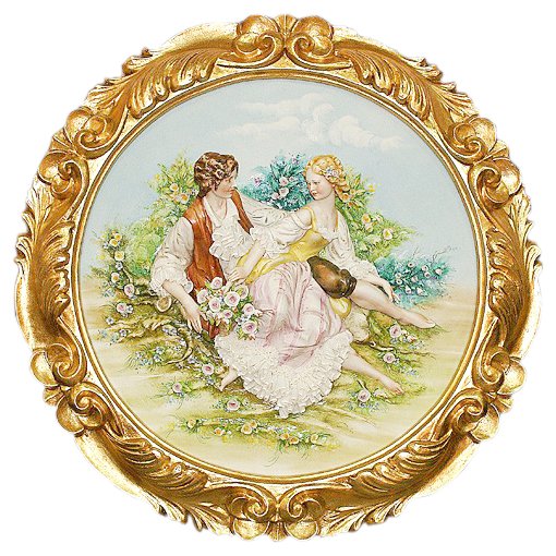 Барельеф из фарфора На лугу