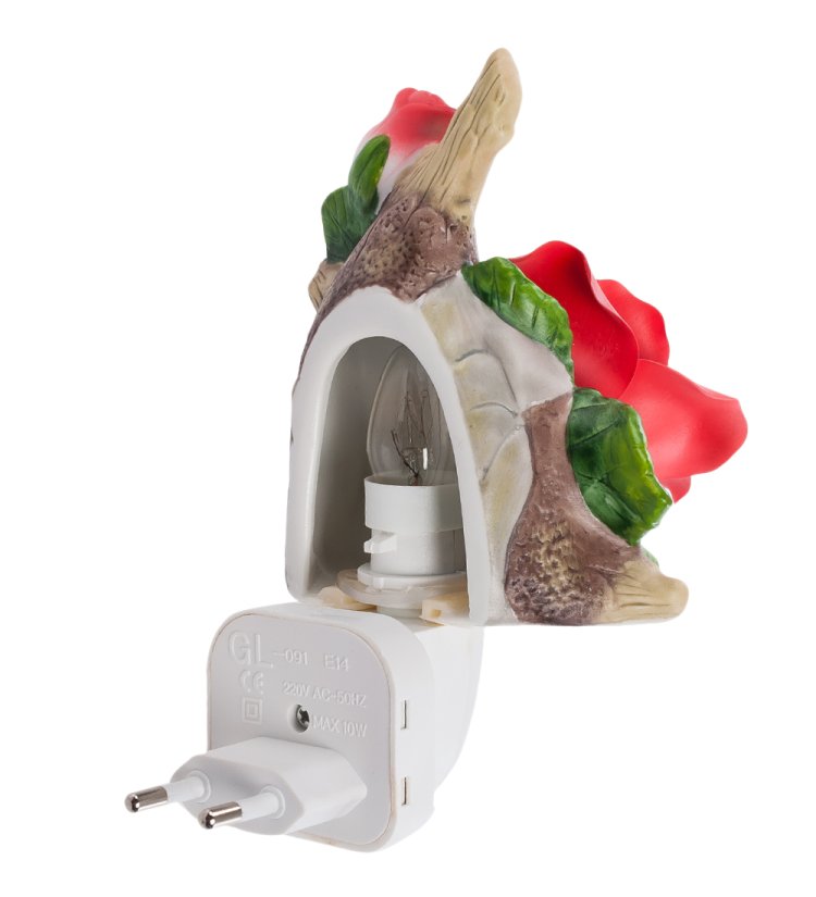 Светильник из фарфора Красная Роза Pavone CMS-16/ 6, фотография снизу