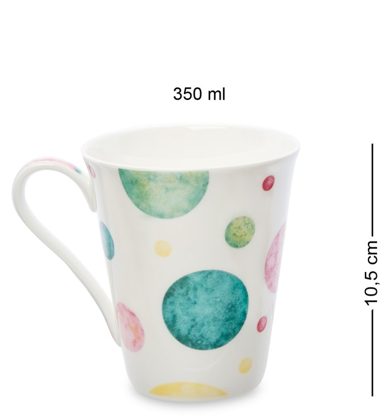 Кружка из фарфора Мопс-Путешественник Pavone JK-276, оборотная сторона