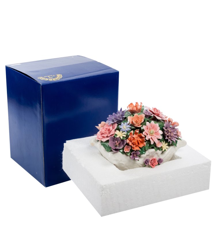 Музыкальная статуэтка из керамики Ваза с цветами Pavone CMS-33/ 9, фотография коробки