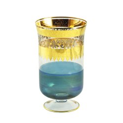 Ваза для цветов из голубого хрусталя Adriatica