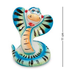 Статуэтка Змея Клавдия Цветная гжель