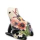 Статуэтка из фарфора Лягушка с полевыми цветами Pavone JP-95/ 3, оборотная сторона