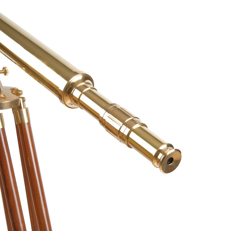 Большой телескоп на треноге, высота 165 см, золотая труба, фото 5