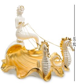 Статуэтка Русалка на ракушке с Морскими Коньками