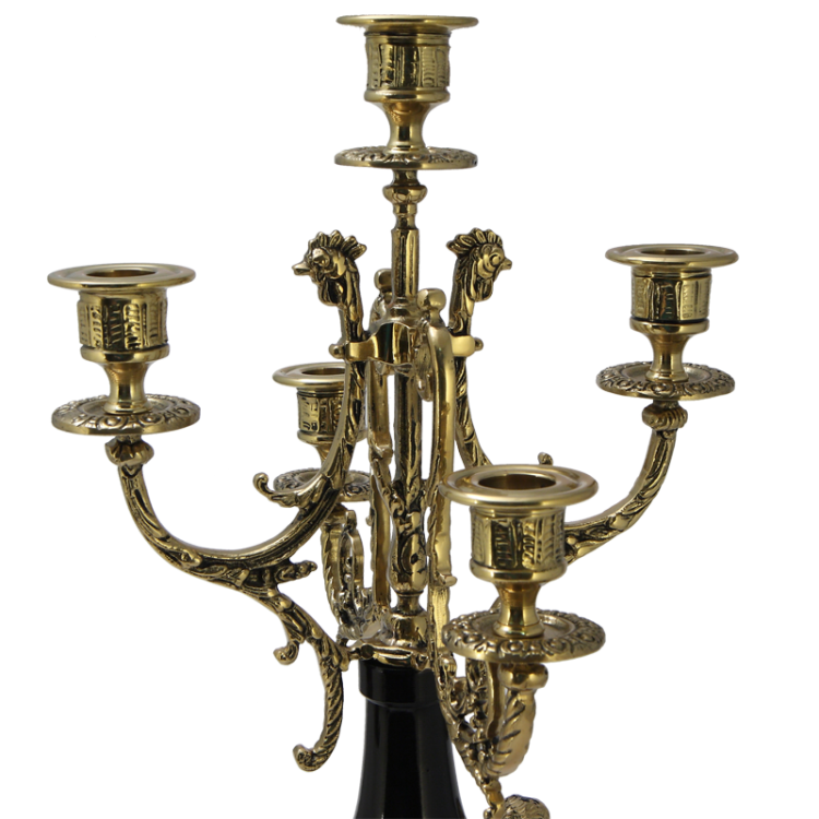 Канделябр на 5 свечей Кастилия, Черное золото Bello De Bronze BP-14087-BLD, фотография рожков