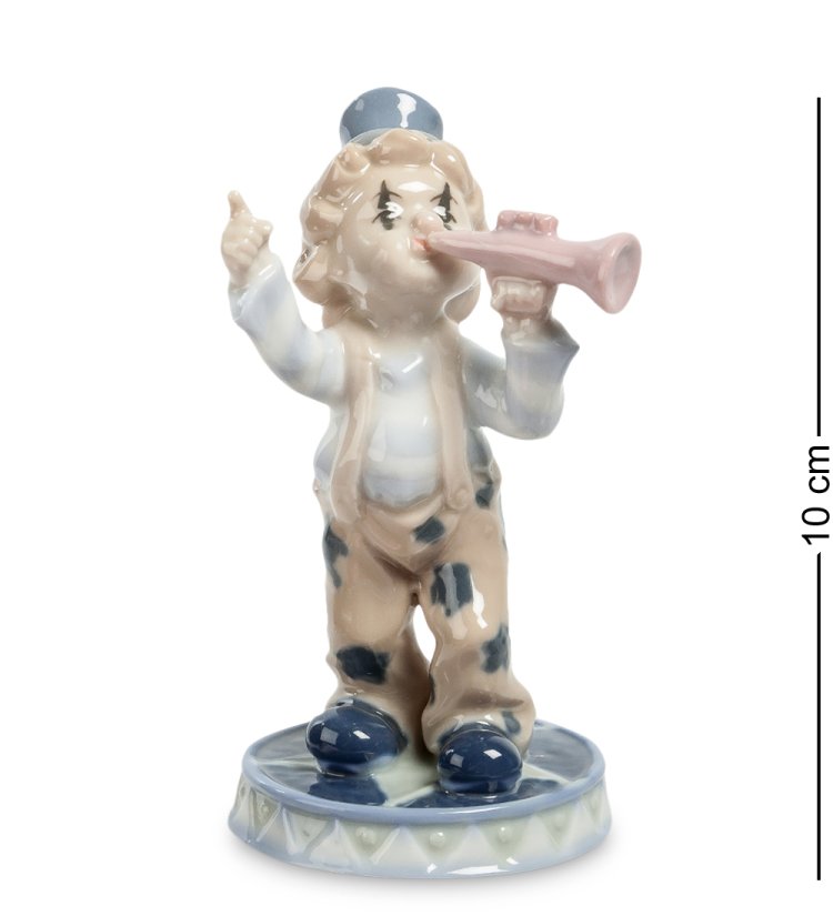 Статуэтка из фарфора Маленький клоун с трубой Pavone JP-19/8