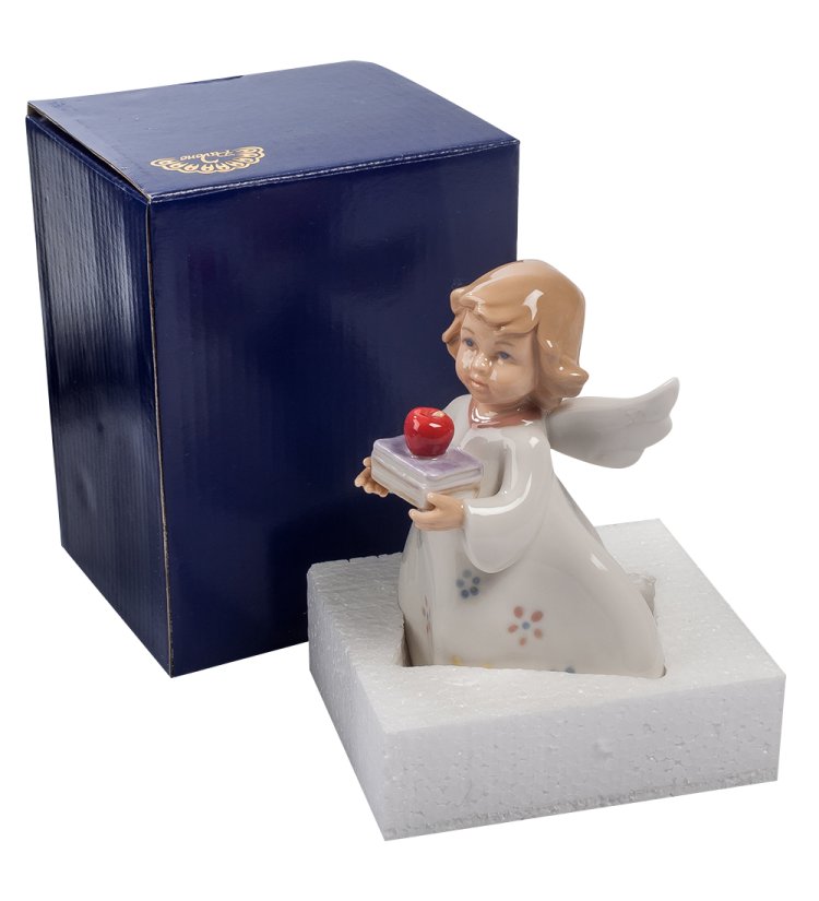 Статуэтка из фарфора Ангелочек  с Яблоком Pavone CMS-11/15, фотография упаковки