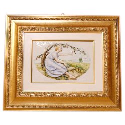 Барельеф из фарфора Весна