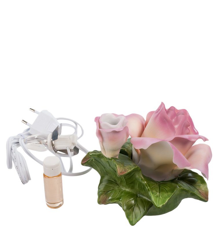 Аромасветильник из фарфора Роза Pavone CMS-16/ 7, фотография с проводом