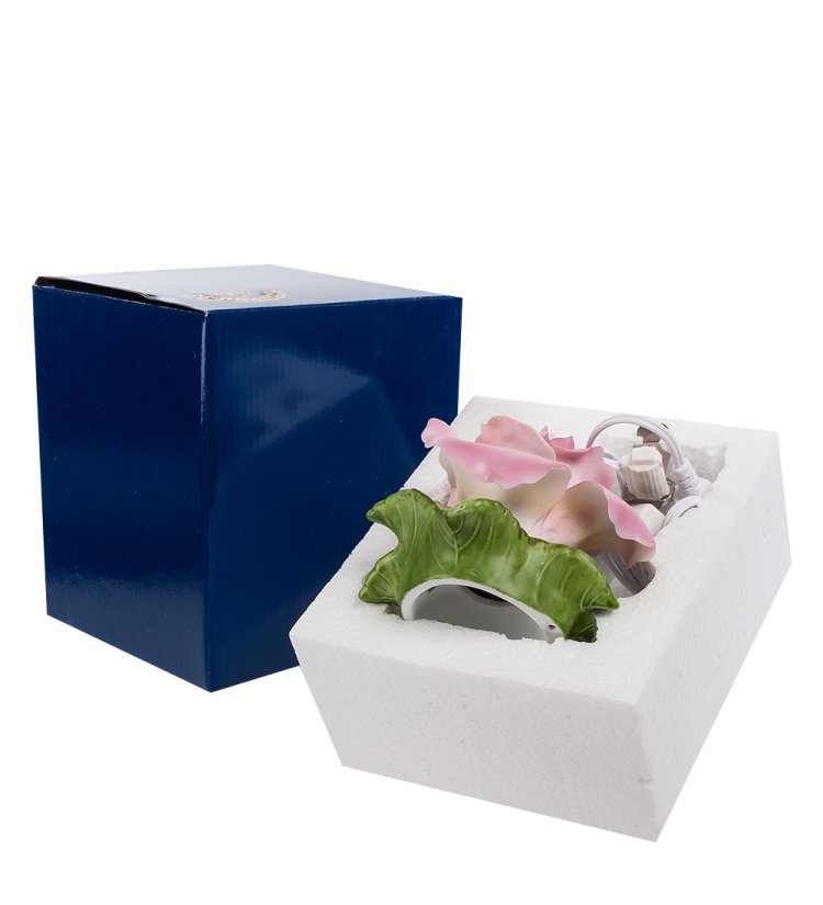 Аромасветильник из фарфора Роза Pavone CMS-16/ 7, фотография в коробке