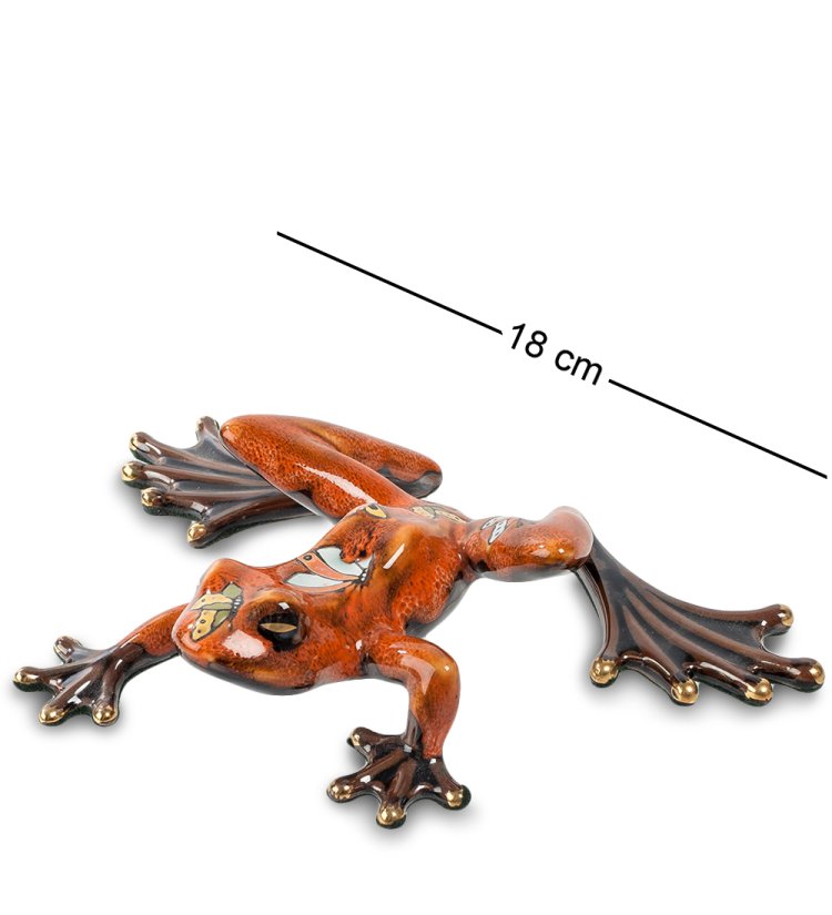 Фигурка из фарфора Бордовая Лягушка Pavone JP-08/17