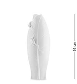 Ваза из фарфора Тропические лягушки, белая