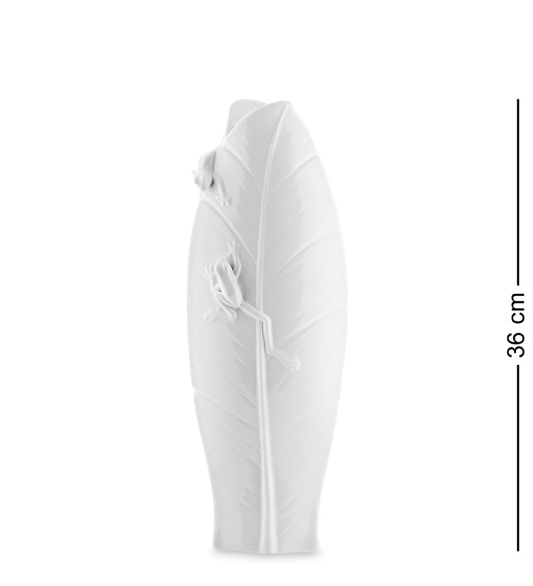 Ваза из фарфора Тропические лягушки, белая Pavone FM-88/ 1