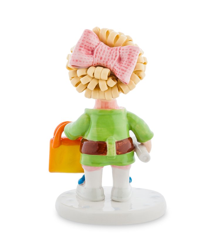 Статуэтка из керамики Леди с сумочкой Pavone CMS-56/ 5, фотография со спины