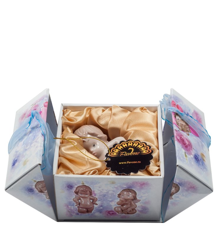 Фигурка из фарфора возмущенный Амурчик Pavone JP-09/ 8, фотография в упаковке