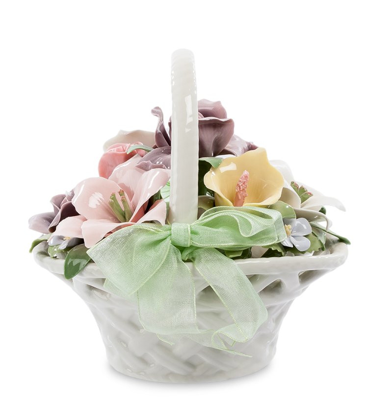 Музыкальная статуэтка Цветочки в корзинке Pavone CMS-33/10, фотография сбоку