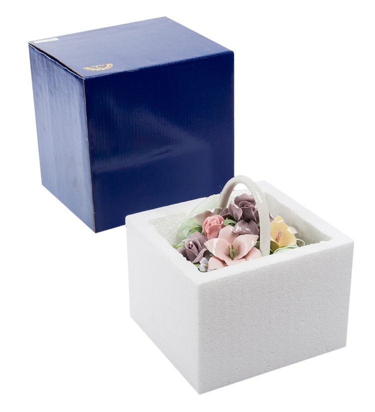 Музыкальная статуэтка Цветочки в корзинке Pavone CMS-33/10, фотография в упаковке