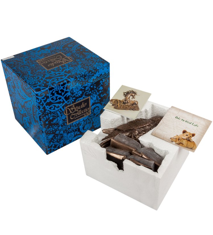 Статуэтка Сова на страницах книги Veronese WS- 86/ 1, упаковочный вид