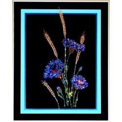 Картина Васильки c кристаллами Swarovski