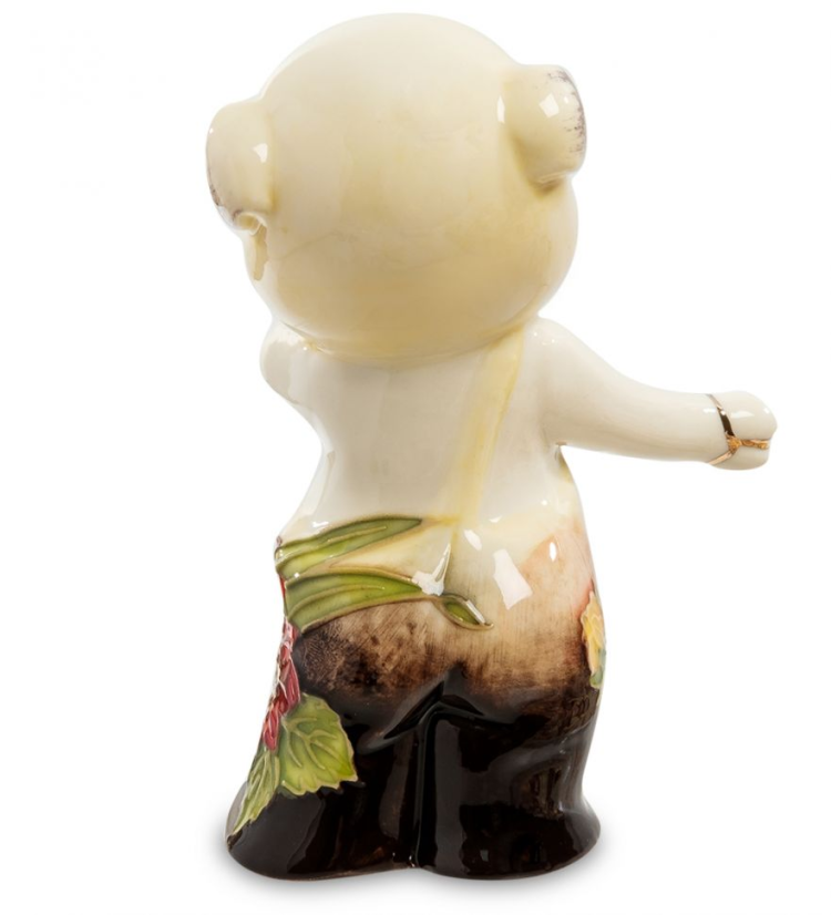 Фигурка из фарфора Танцующий Поросенок Pavone JP-111/16, оборотная сторона