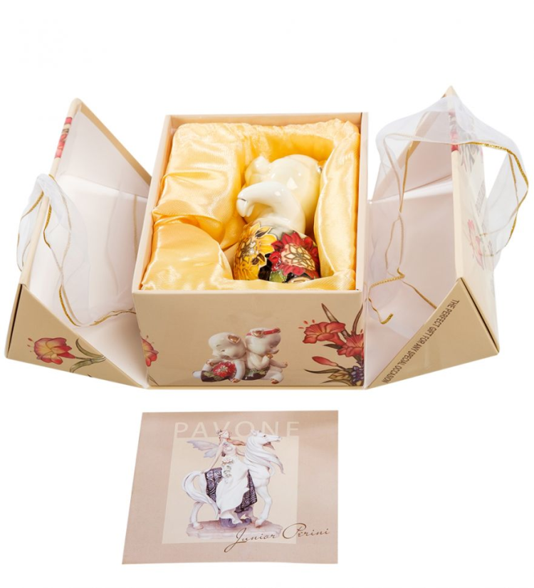 Фигурка из фарфора Танцующий Поросенок Pavone JP-111/16, упаковочный вид