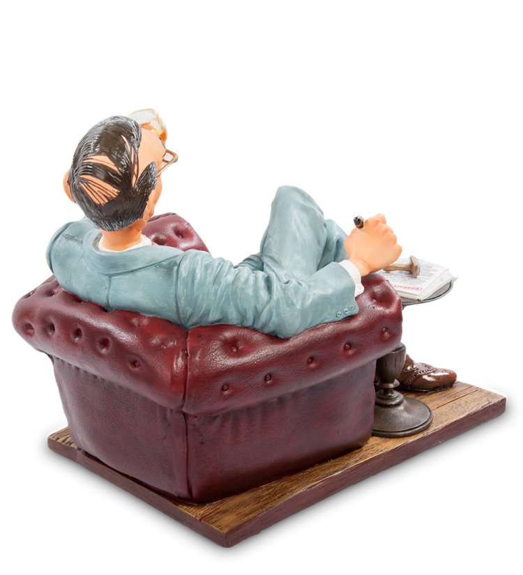 Статуэтка Большой Начальник с сигарой - The Big Boss Forchino FO-85532, оборотная сторона