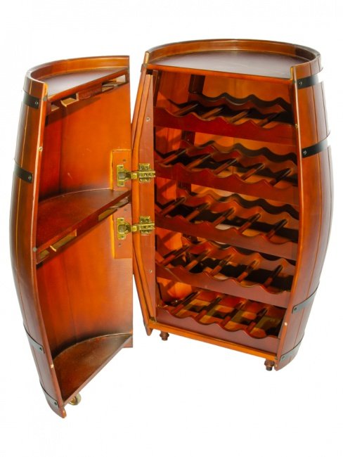 Мини бар на бутылок вина в форме бочки Jufeng JJ0003, фотография сбоку