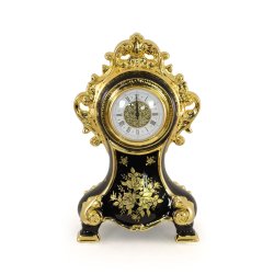 Черный часы с золотом из керамики коллекция Amante BNB