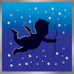 Картина Купидон c кристаллами Swarovski