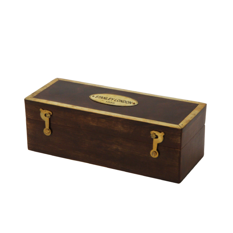 Подзорная труба с кожаным покрытием в деревянном боксе Nautical NA-2026, бокс