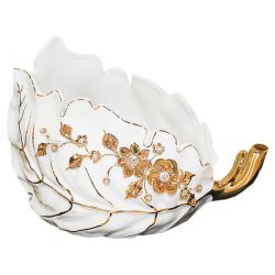 Ваза для фруктов Лист c кристаллами Swarovski