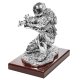 Скульптура Боец серебристый, Глянцевый