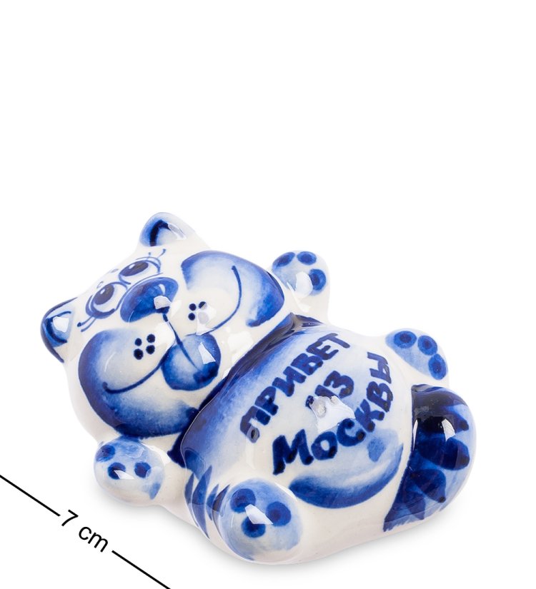 Фигурка Котик Дурак Голубая гжель ГЛ-373