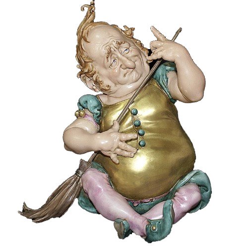 Статуэтка из фарфора Гном с гитарой