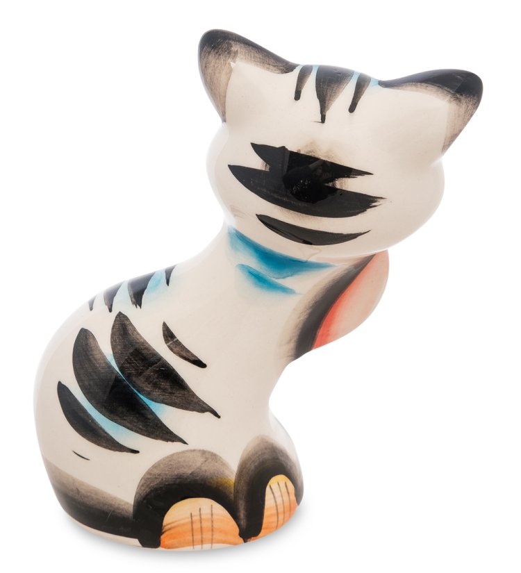 Фигурка Кот Матроскин Цветная гжель ГЛ-182, фотография со спины