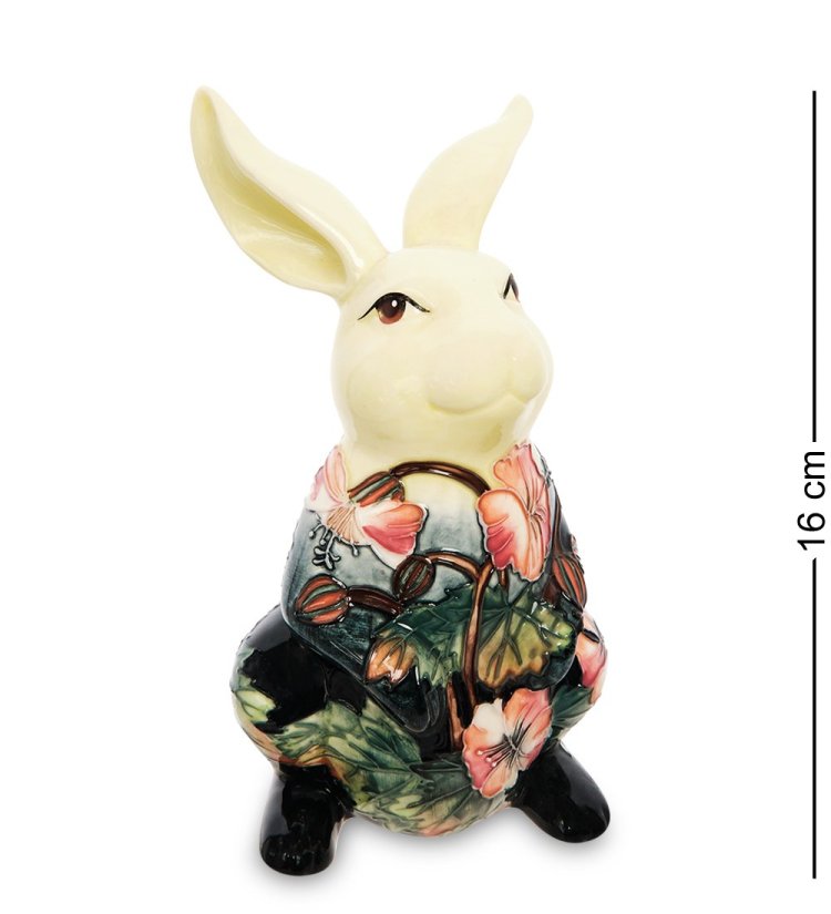 Статуэтка из фарфора Кролик с полевыми цветами Pavone JP-11/ 5