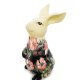 Статуэтка из фарфора Кролик с полевыми цветами Pavone JP-11/ 5, вид профиль